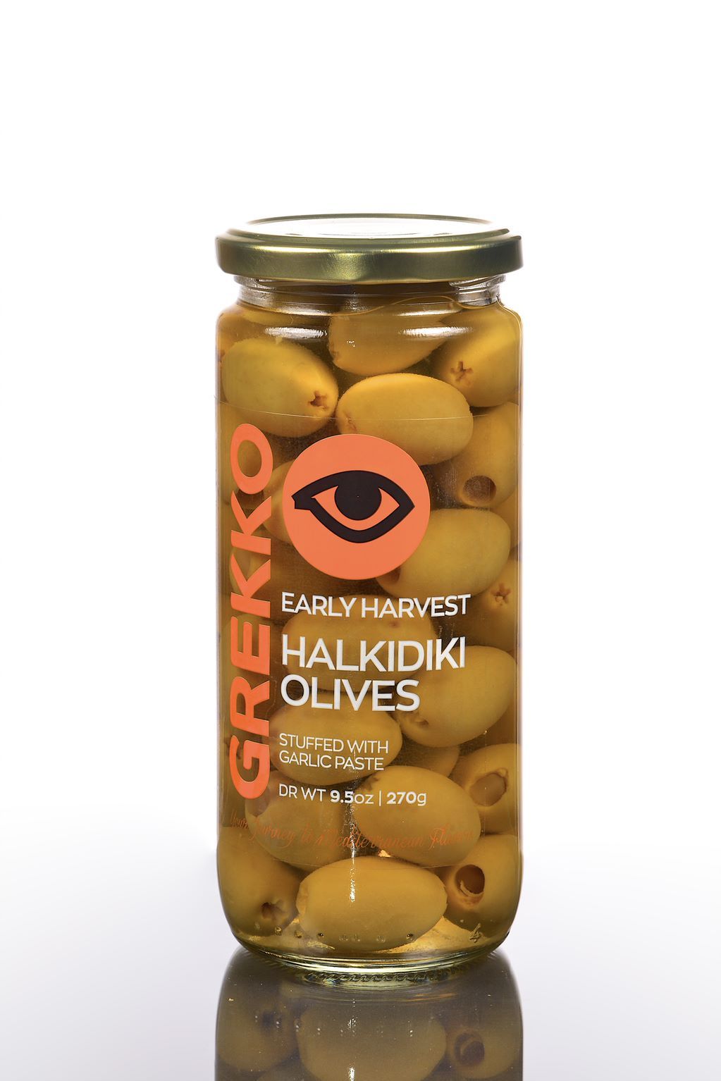 Grek105 - Early Halkidiki Olives Garlic