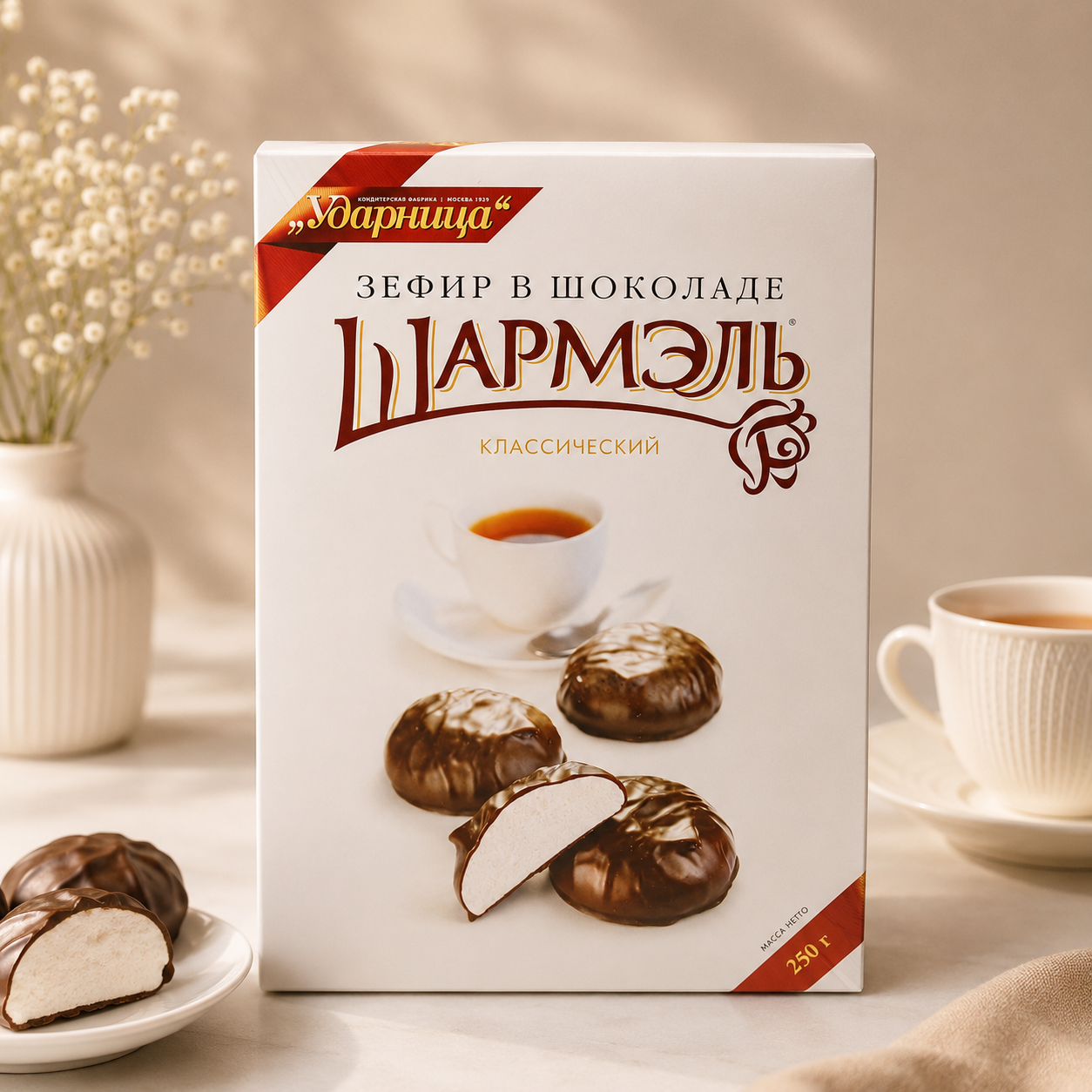 Pobeda 105 - Sharmel Marshmallow/Zefir Classic Chocolate Glazed