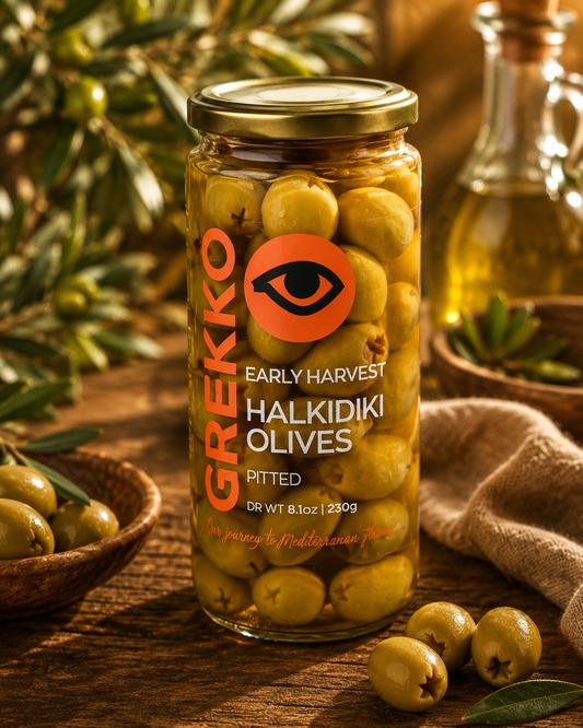 Grek102 - Early Halkidiki Olives Pitted